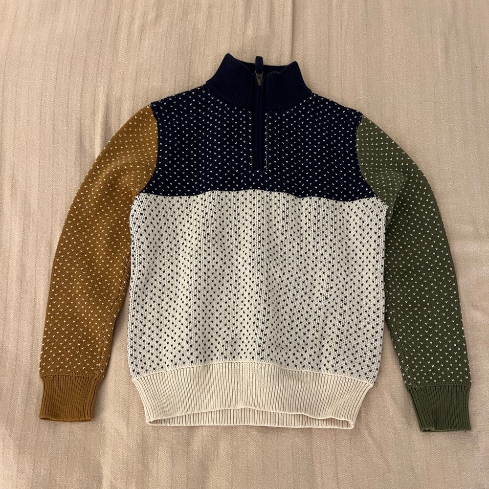 NWOT Crewcuts J.Crew multicolored sweater Birds Eye Size 8-9